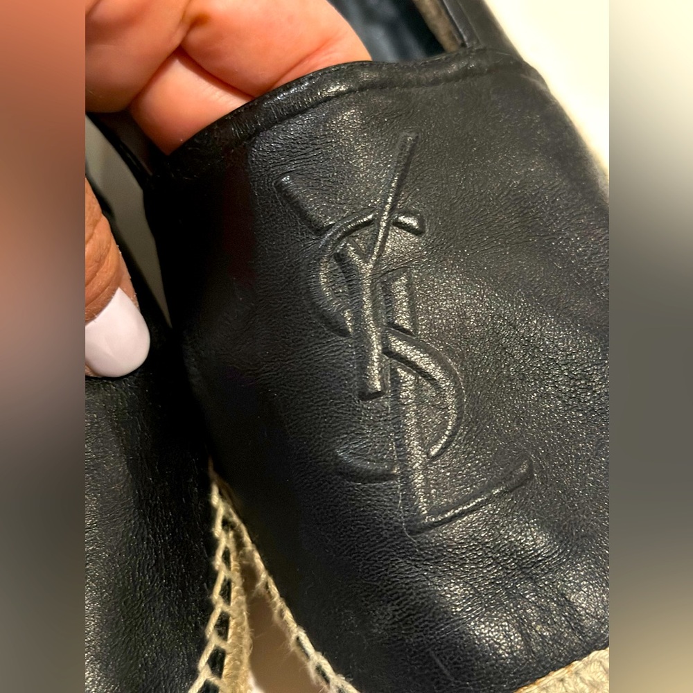 EUC YSL Black Leather Espadrilles